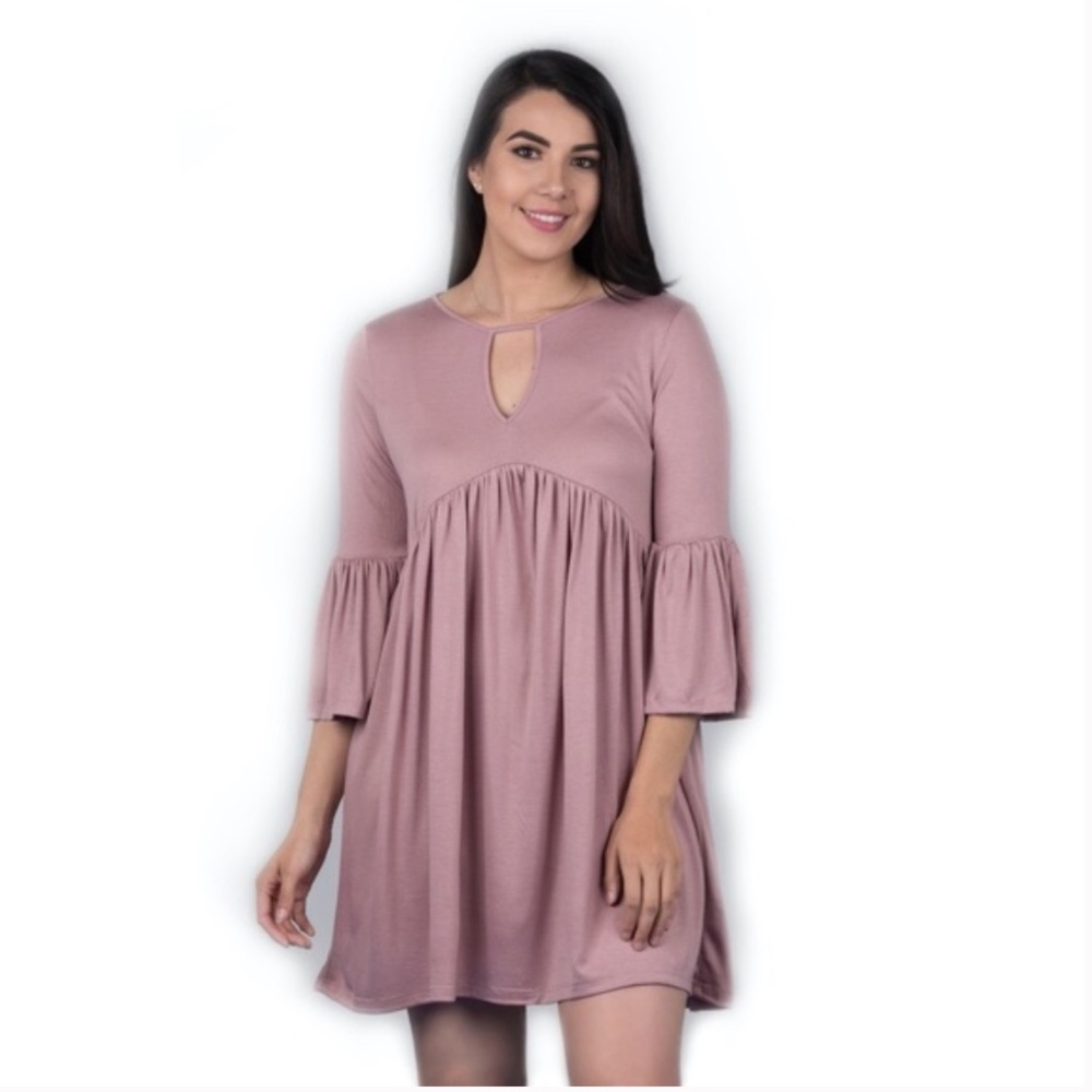 Pink Keyhole Dress